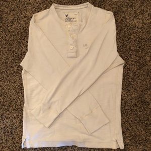 American Eagle Cream Henley